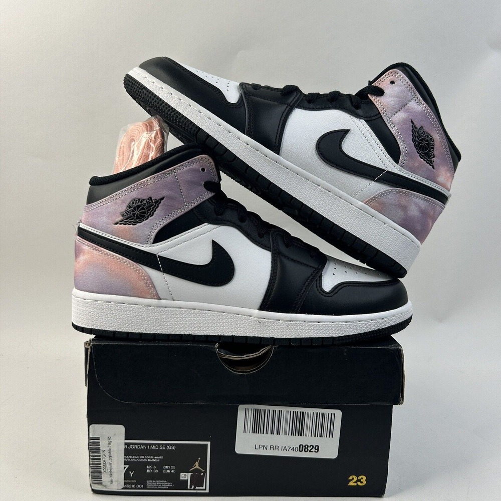 Nike Shoes Air Jordan 1 Mid Retro GS “Zen Master/Tie-Dye” 2024 - Picture 1 of 5